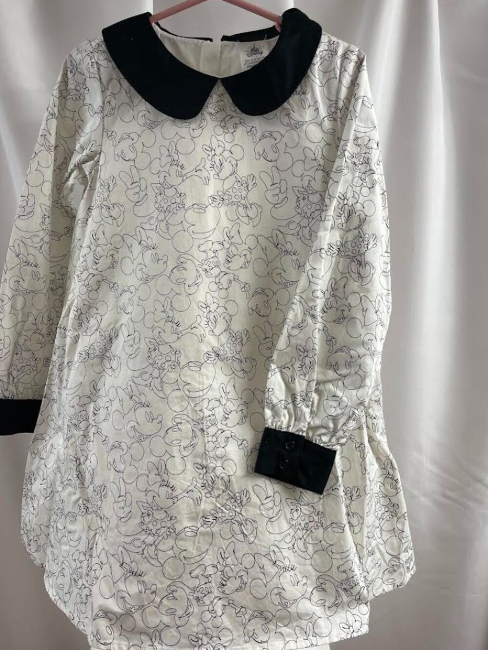 Vintage Disney Mickey Minnie Classic Dress - Black Collar